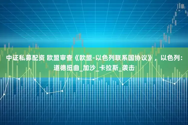 中证私募配资 欧盟审查《欧盟-以色列联系国协议》，以色列：道德扭曲_加沙_卡拉斯_袭击